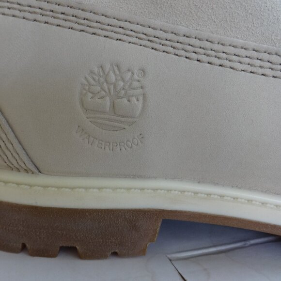 Timberland Teddy women's size 7.5 light Grey nubuck leather lace up boots, - Picture 7 of 13